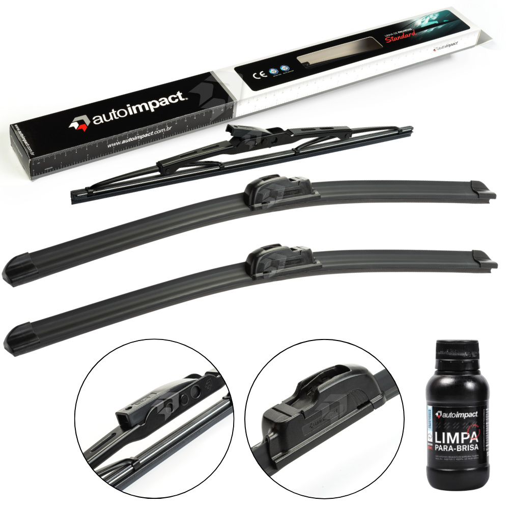 Kit de Palhetas do Limpador do Parabrisa e Traseira - Autoimpact - PA22 / PU16