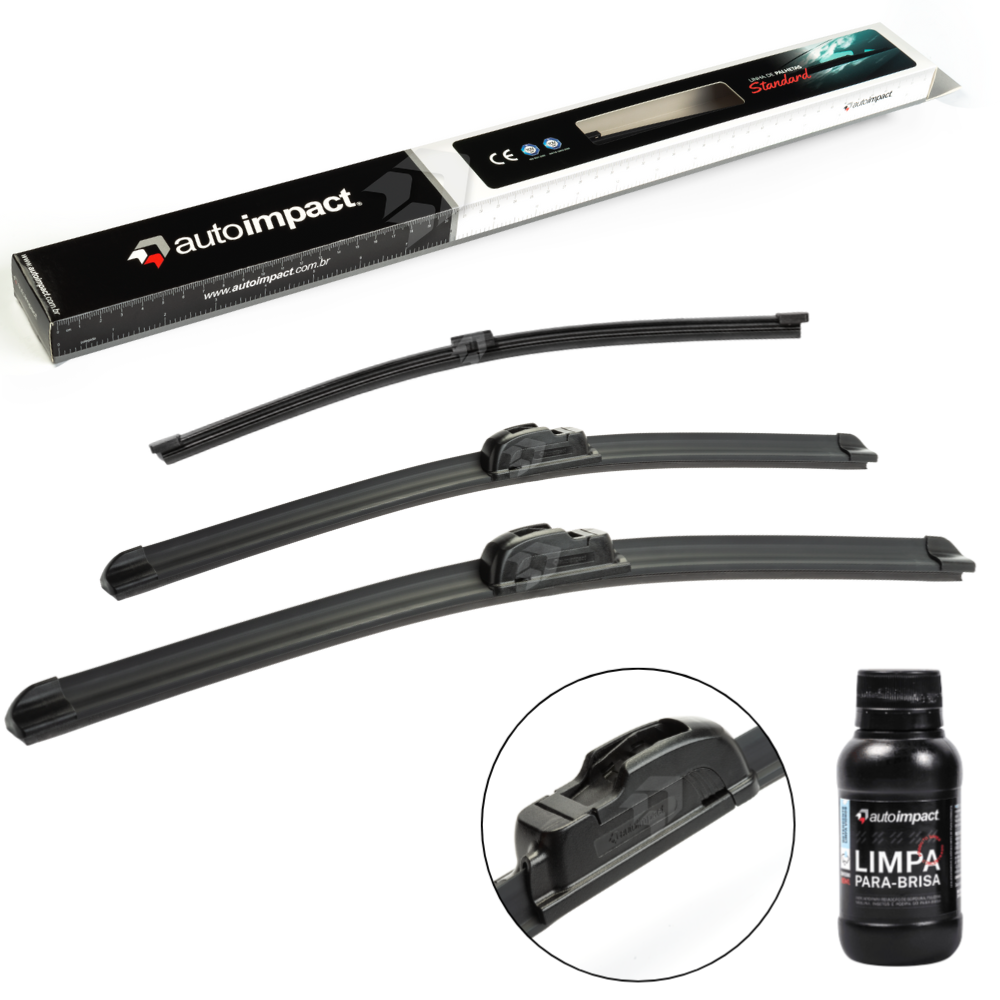 Kit de Palhetas do Limpador do Parabrisa e Traseira - Autoimpact - PA24 / PA18 / TS10