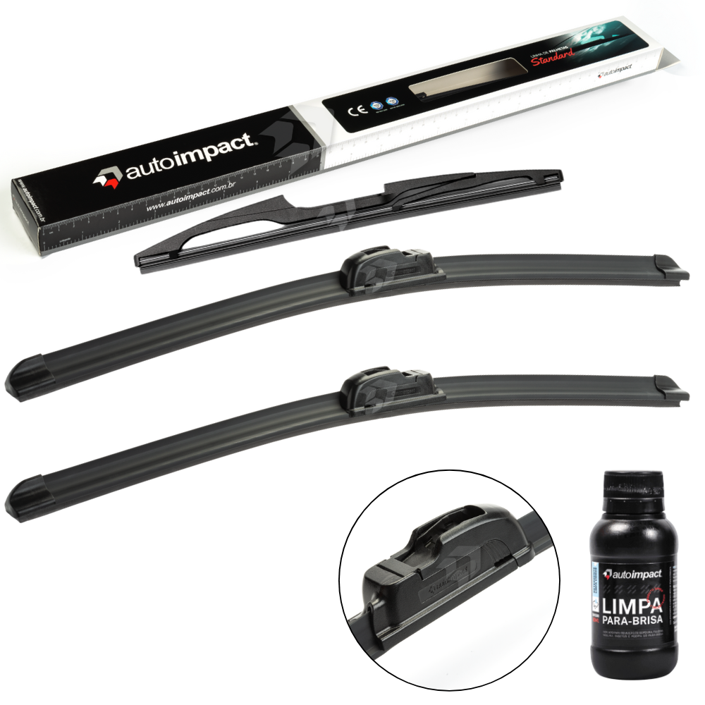 Kit de Palhetas do Limpador do Parabrisa e Traseira - Autoimpact - PA26 / TR15