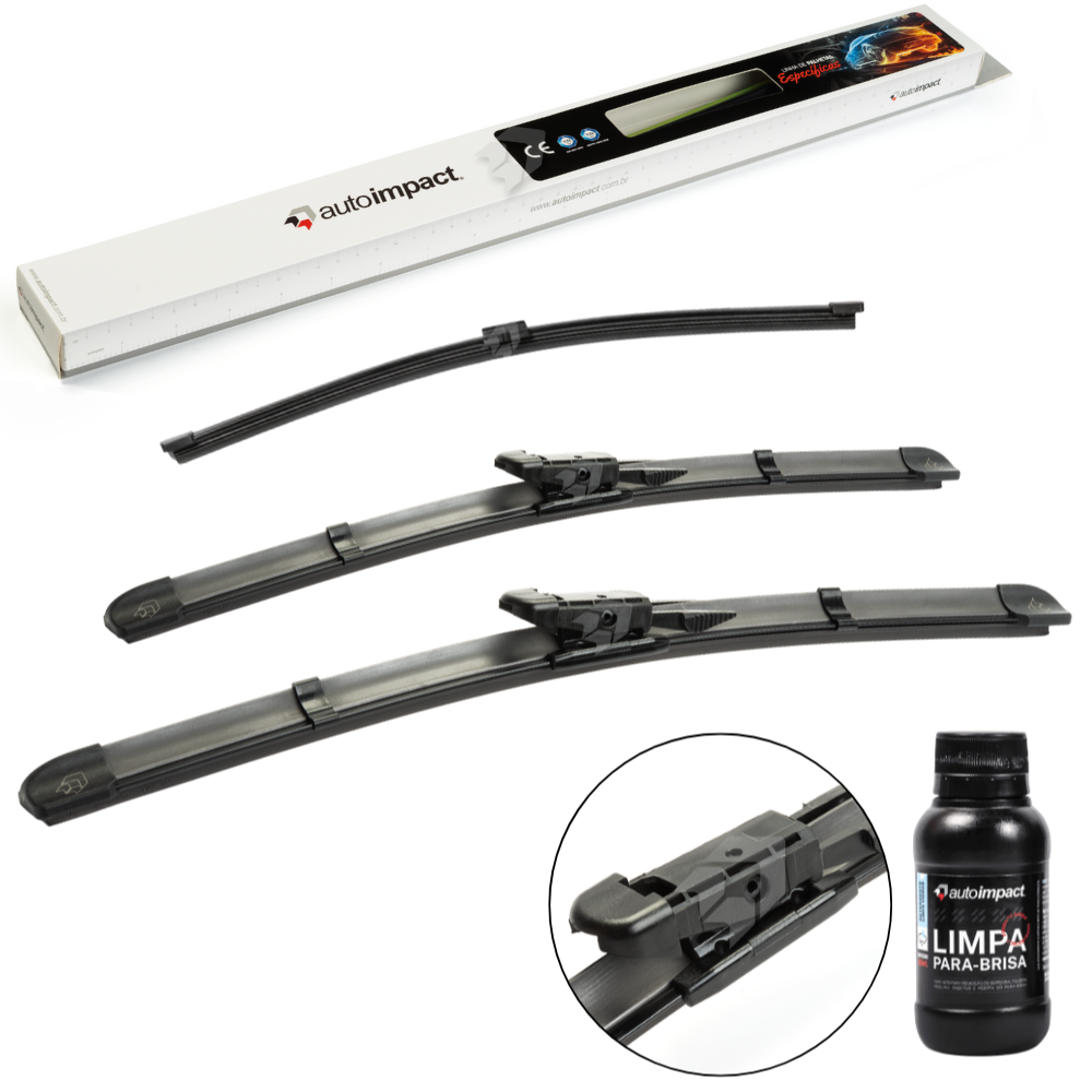 Kit de Palhetas do Limpador do Parabrisa e Traseira - Autoimpact - PB24 / PB18 / TS10