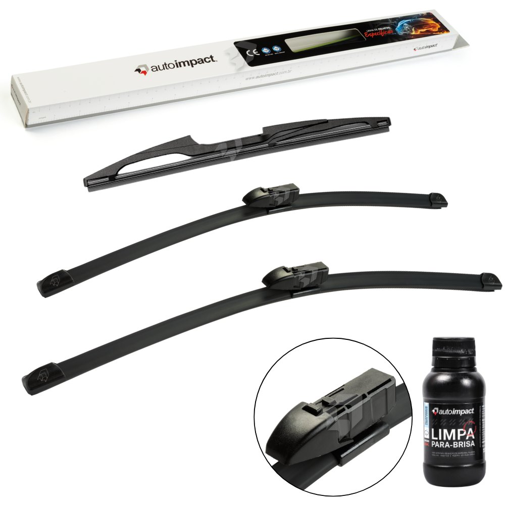 Kit de Palhetas do Limpador do Parabrisa e Traseira - Autoimpact - PC24 / PC15 / TR12