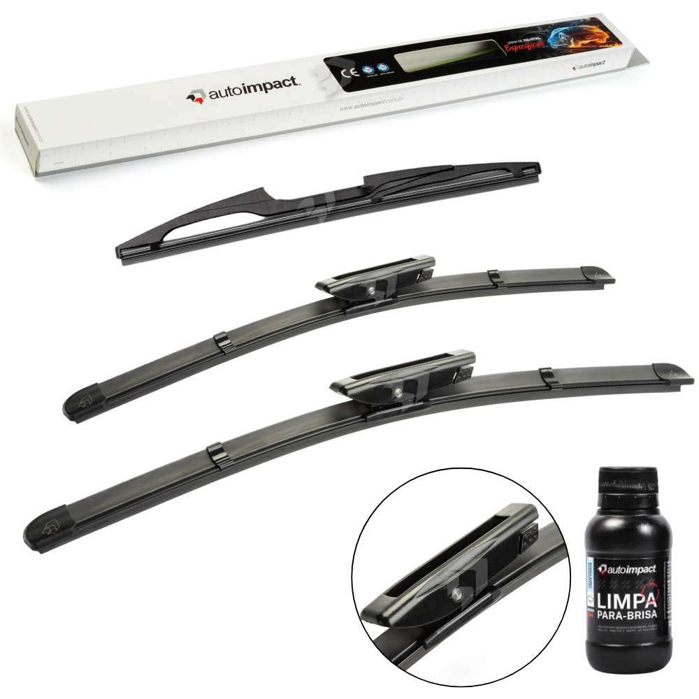 Kit de Palhetas do Limpador do Parabrisa e Traseira - Autoimpact - PD22 / PD20 / TR12