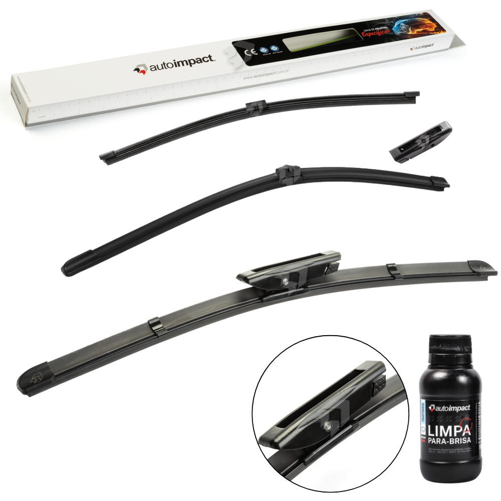 Kit de Palhetas do Limpador do Parabrisa e Traseira - Autoimpact - PD24 / MA14 / TS10