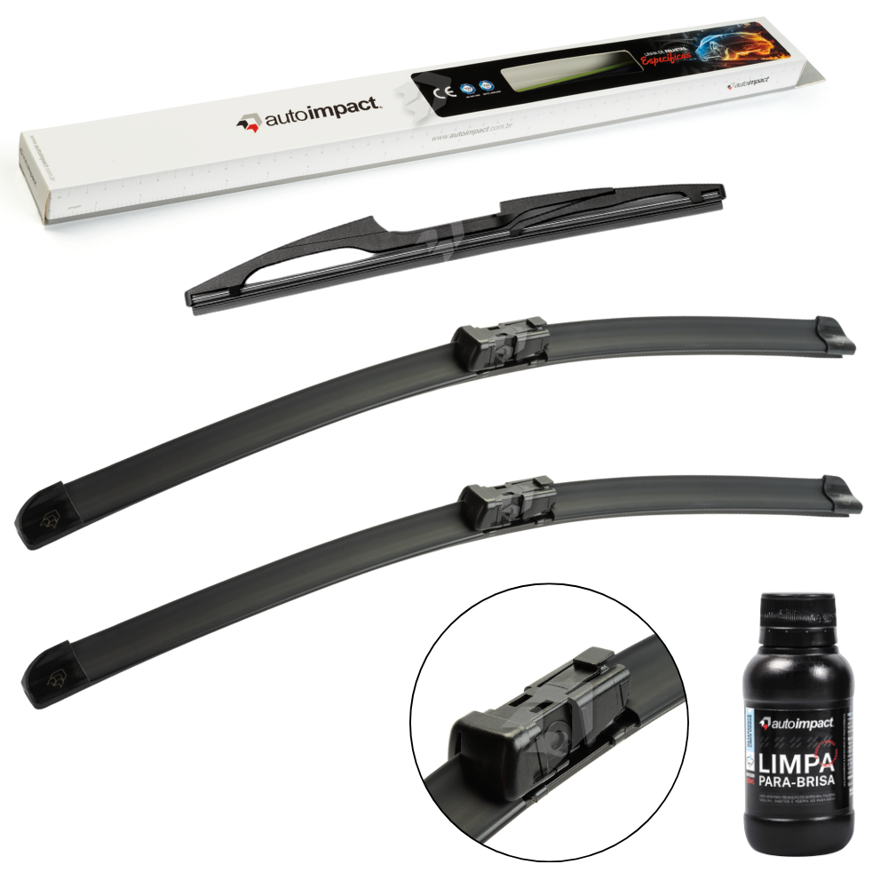 Kit de Palhetas do Limpador do Parabrisa e Traseira - Autoimpact - PF29 / TR12