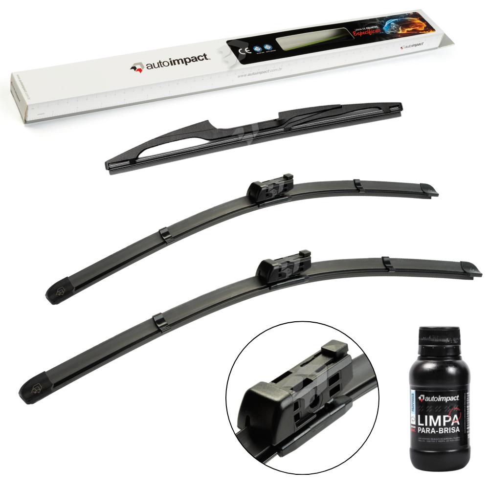 Kit de Palhetas do Limpador do Parabrisa e Traseira - Autoimpact - PG24 / PG19 / TR12