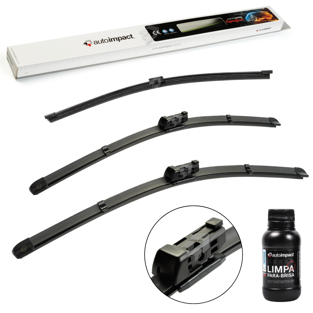 Kit de Palhetas do Limpador do Parabrisa e Traseira - Autoimpact - PG26 / PG18 / TS12