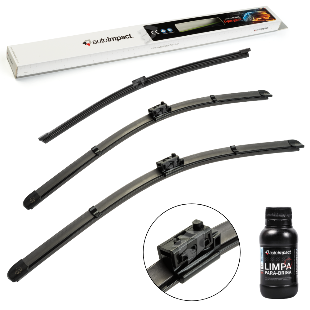 Kit de Palhetas do Limpador do Parabrisa e Traseira - Autoimpact - PI24 / PI21 / TS10