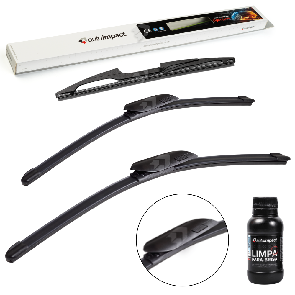 Kit de Palhetas do Limpador do Parabrisa e Traseira - Autoimpact - PL23 / PL17 / TR08