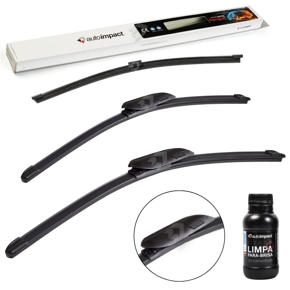 Kit de Palhetas do Limpador do Parabrisa e Traseira - Autoimpact - PL23 / PL20 / TS10