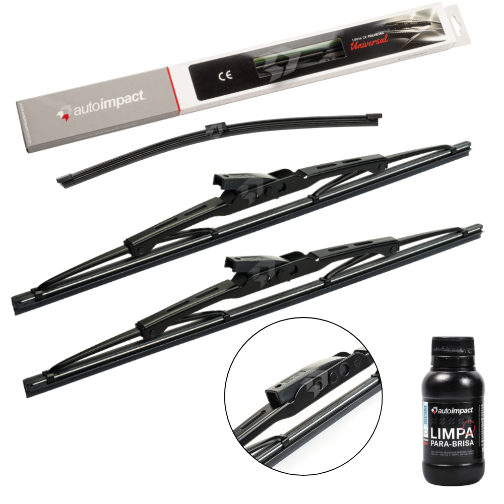 Kit de Palhetas do Limpador do Parabrisa e Traseira - Autoimpact - PU16 / TS12
