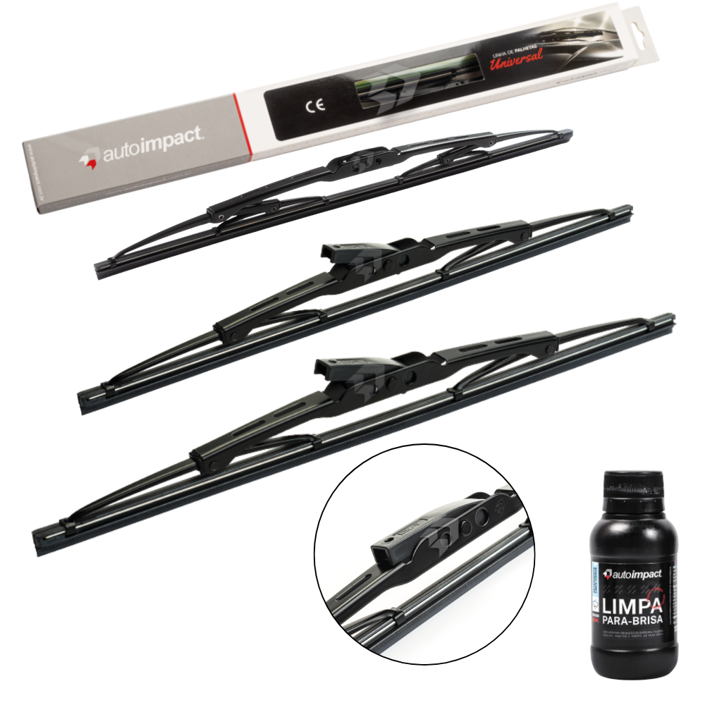 Kit de Palhetas do Limpador do Parabrisa e Traseira - Autoimpact - PU18 / PU16 / PU13