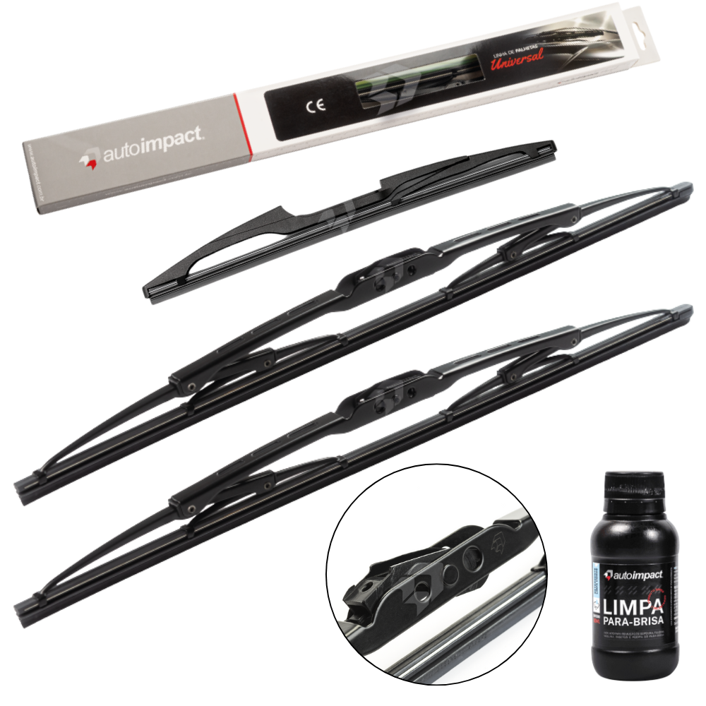 Kit de Palhetas do Limpador do Parabrisa e Traseira - Autoimpact - PU19 / TR14