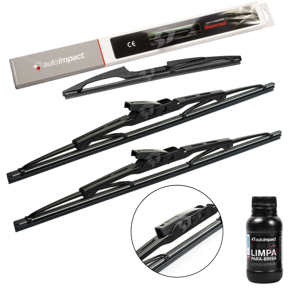 Kit de Palhetas do Limpador do Parabrisa e Traseira - Autoimpact - PU20 / TR12