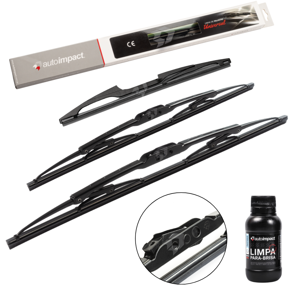 Kit de Palhetas do Limpador do Parabrisa e Traseira - Autoimpact - PU24 / PU21 / TR10