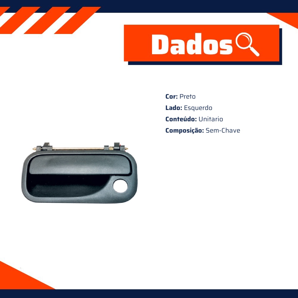 Maçaneta Externa da Porta Dianteira para Chevrolet Vectra - Universal Automotive - 40509