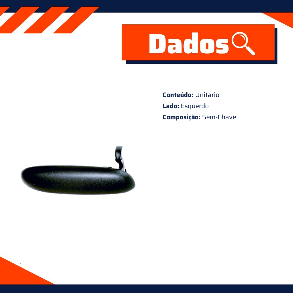 Maçaneta Externa Das Portas Dianteira e Traseira para Ford Courier e Escort - Universal Automotive - 30491