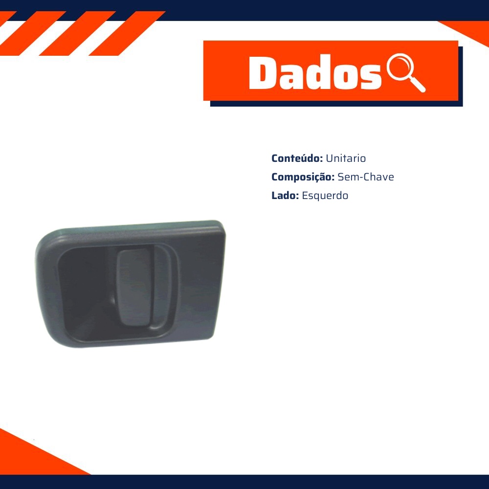 Maçaneta Externa da Porta Traseira para Renault Master - Universal Automotive - 11675