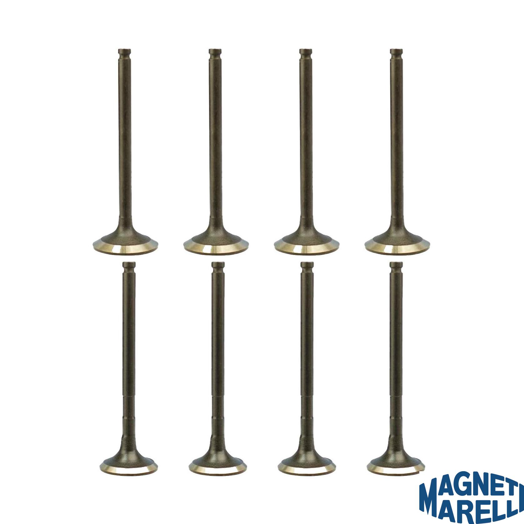 Kit com 4 Válvulas de Admissão e 4 Válvulas de Escape - Magneti Marelli - VAC03013 / VEC03040