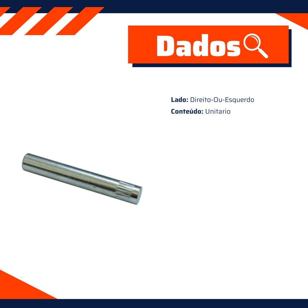 Pino da Dobradiça da Porta Dianteira para Volkswagen Fusca - Universal Automotive - 21584