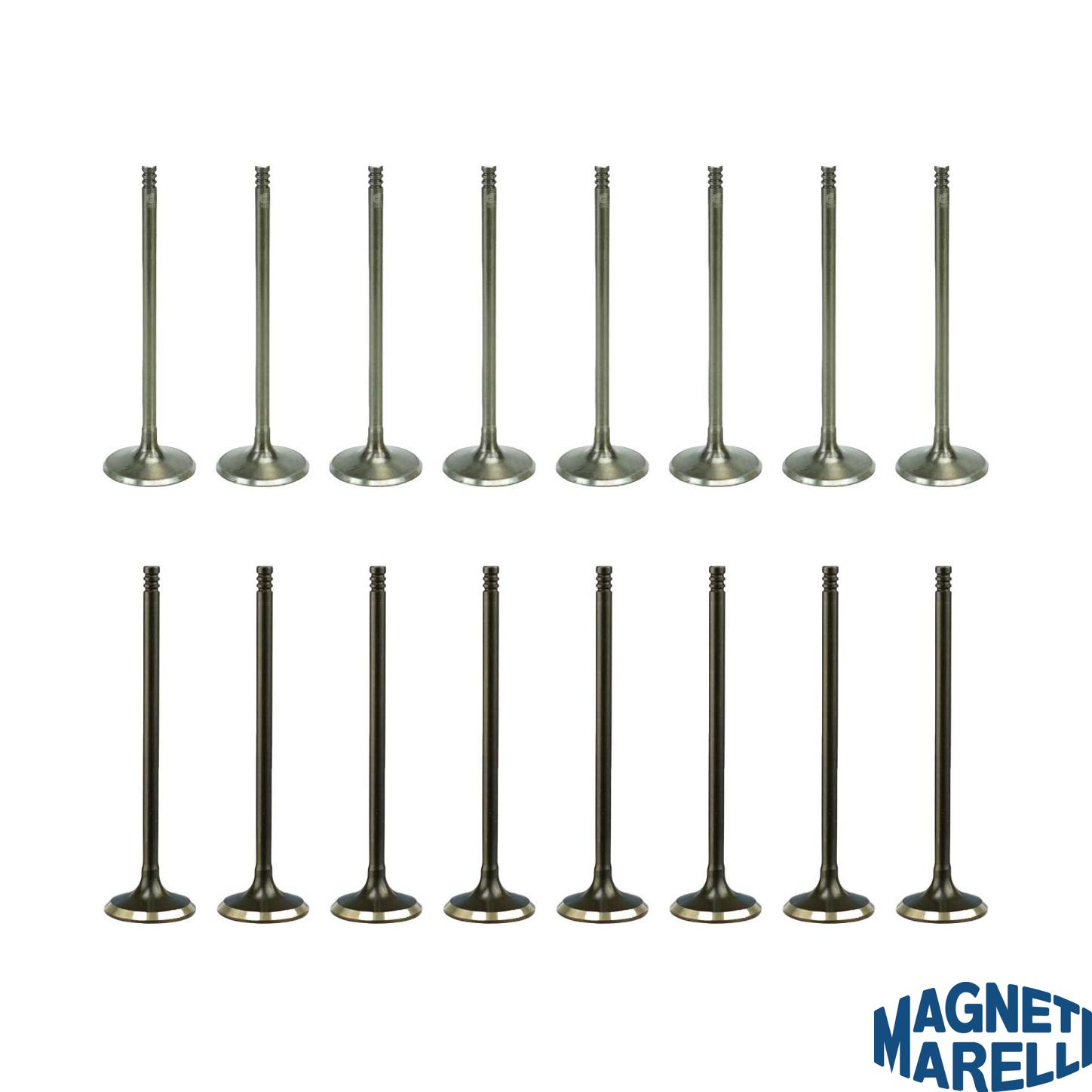 Kit com 8 Válvulas de Admissão e 8 Válvulas de Escape - Magneti Marelli - VAC04013 / VEC04019