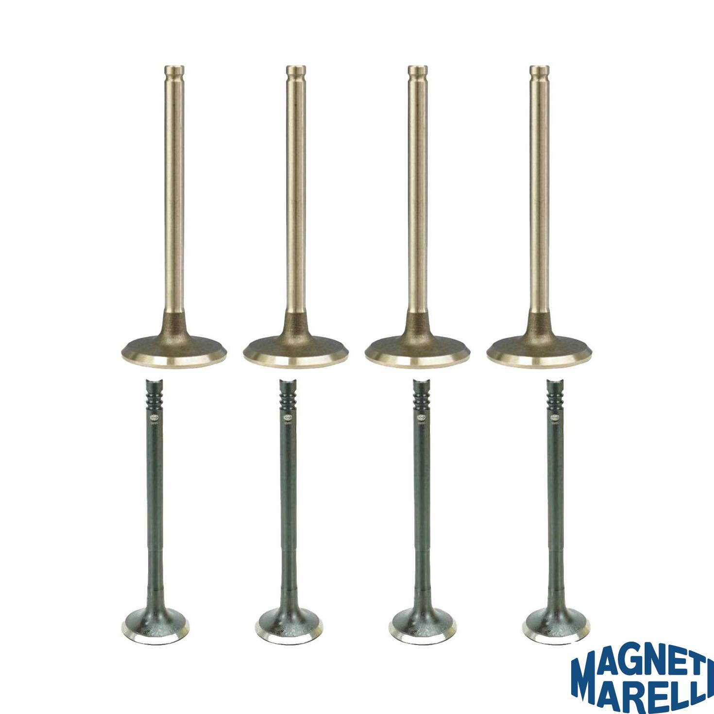 Kit com 4 Válvulas de Admissão e 4 Válvulas de Escape - Magneti Marelli - VAC04015 / VEC03033