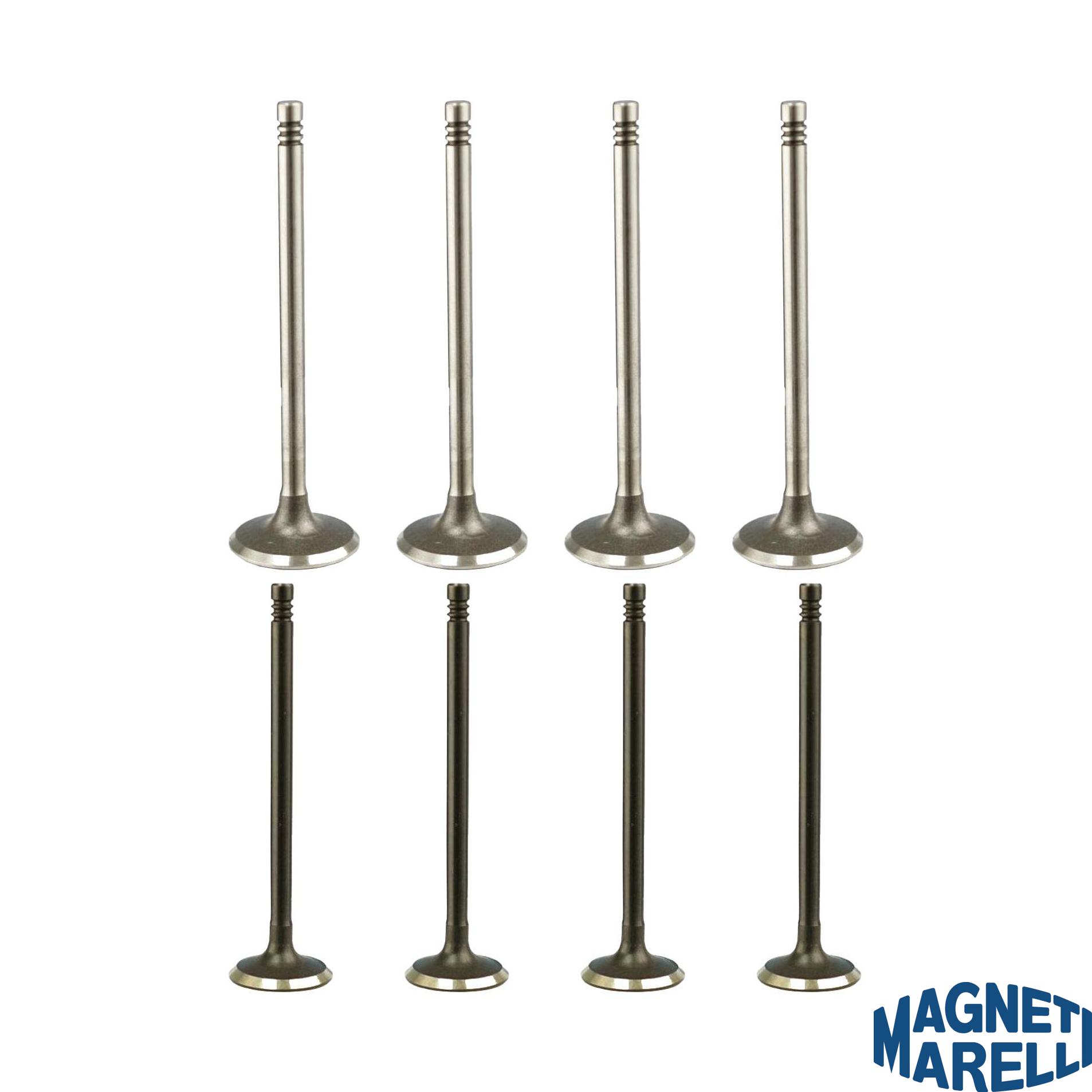 Kit com 4 Válvulas de Admissão e 4 Válvulas de Escape - Magneti Marelli - VAC04016 / VEC04023
