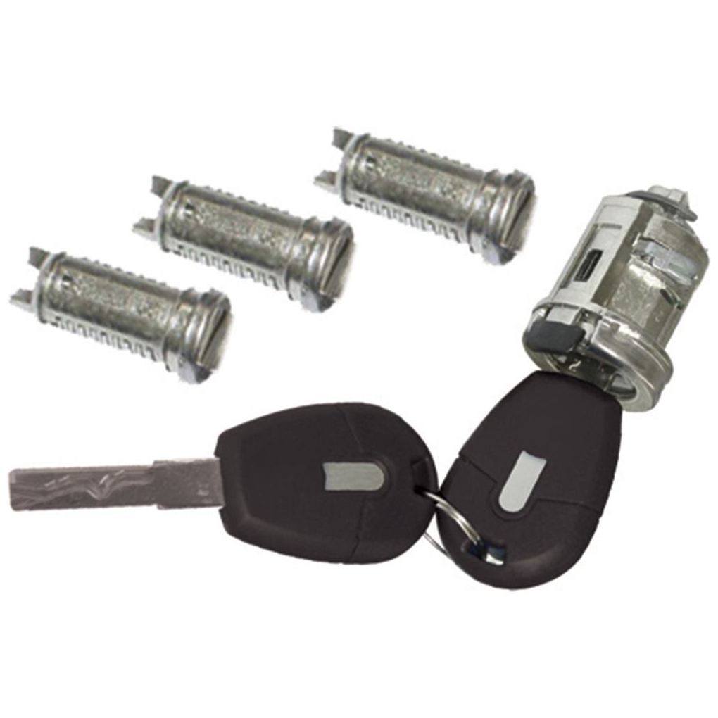 Conjunto de Cilindros Com Chave - Perfil Snake Key - Ignição - Portas - Porta-Malas - Universal - 71031