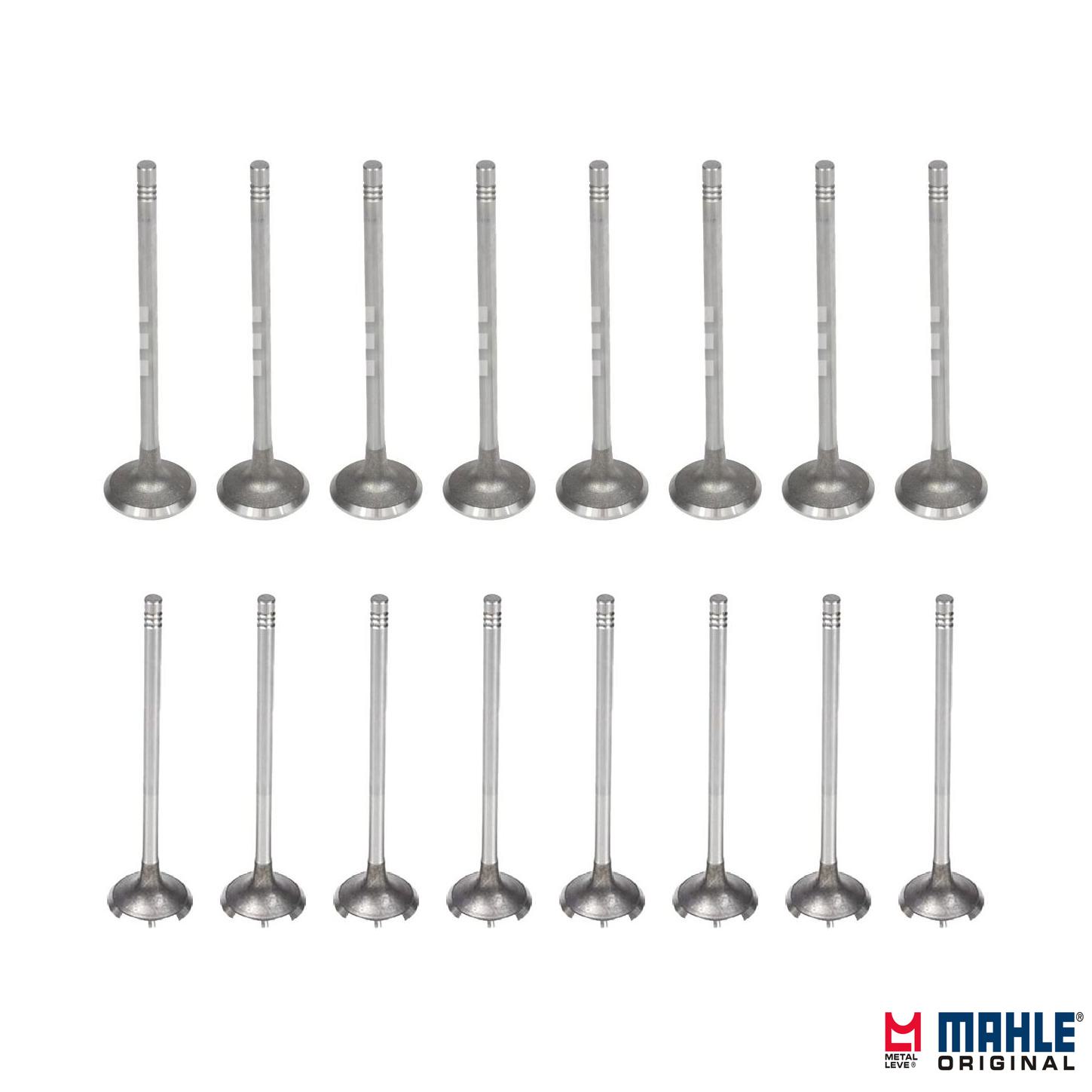 Kit com 8 Válvulas de Admissão e 8 Válvulas de Escape - Mahle Metal Leve - VA0181483 STD / VE0181484 STD