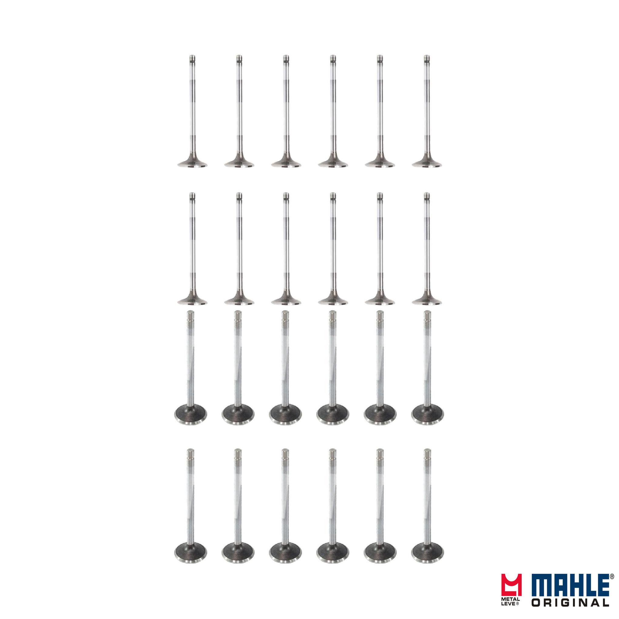 Kit com 12 Válvulas de Admissão e 12 Válvulas de Escape - Mahle Metal Leve - VA0211371 STD / VE0211428 STD