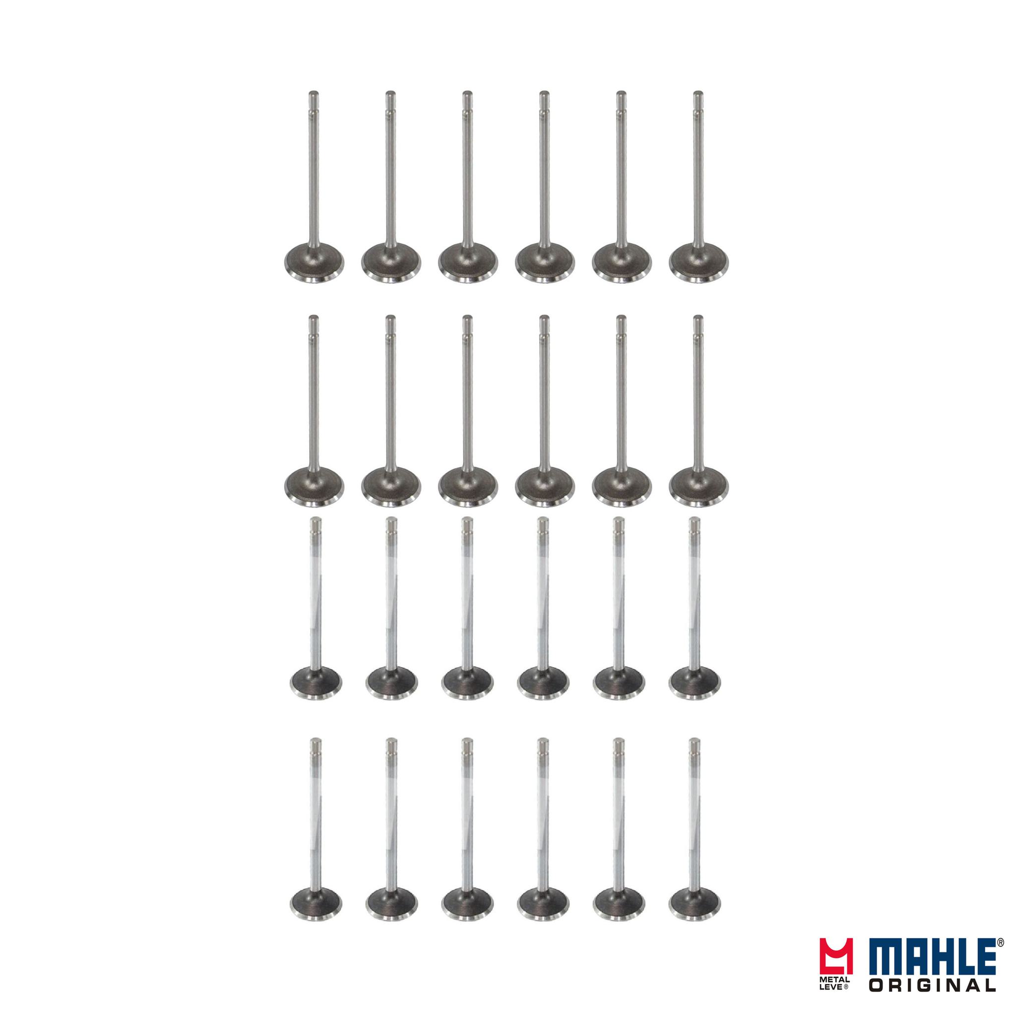 Kit com 12 Válvulas de Admissão e 12 Válvulas de Escape - Mahle Metal Leve - VA0211427 STD / VE0211428 STD