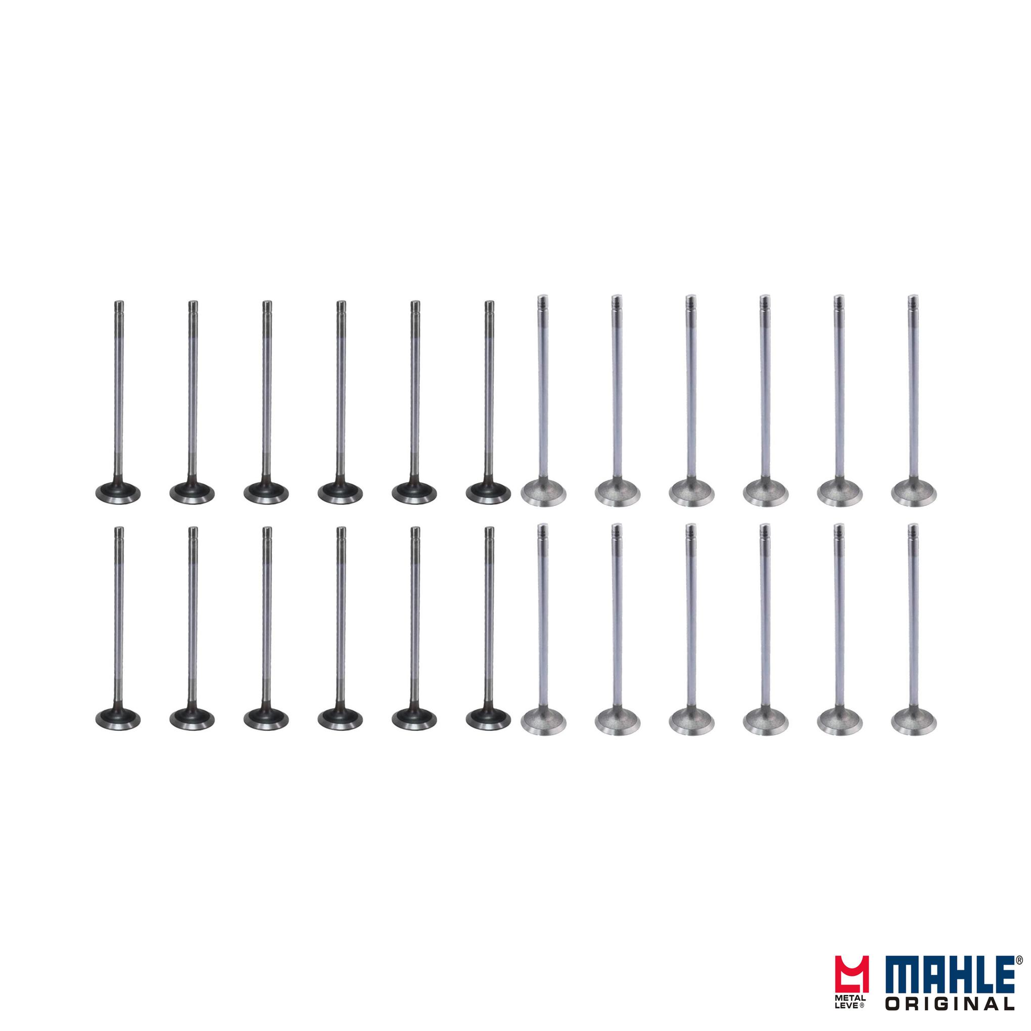Kit com 12 Válvulas de Admissão e 12 Válvulas de Escape - Mahle Metal Leve - VA0011687 STD / VE0011688 STD