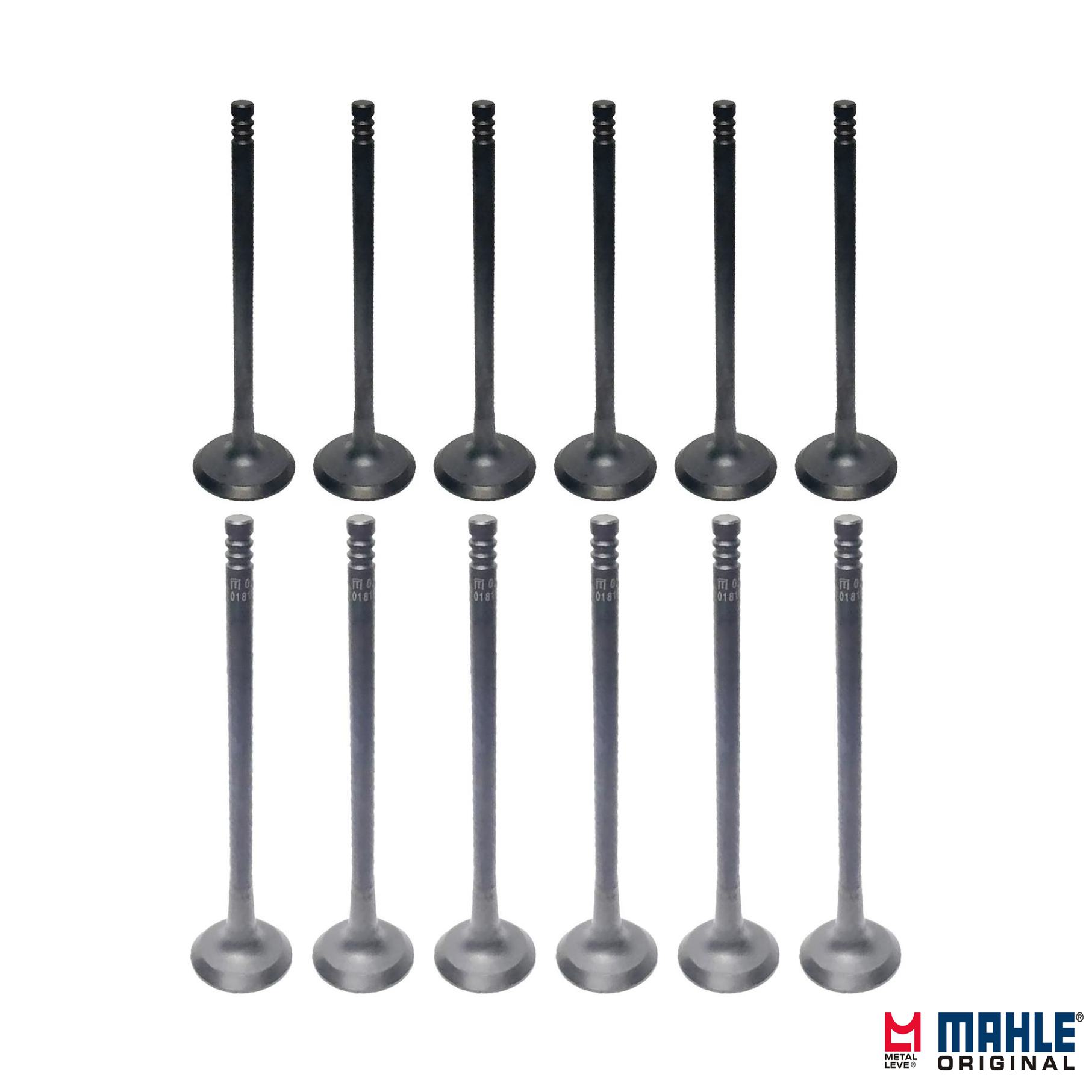 Kit com 6 Válvulas de Admissão e 6 Válvulas de Escape - Mahle Metal Leve - VA0181779 STD / VE0181780 STD