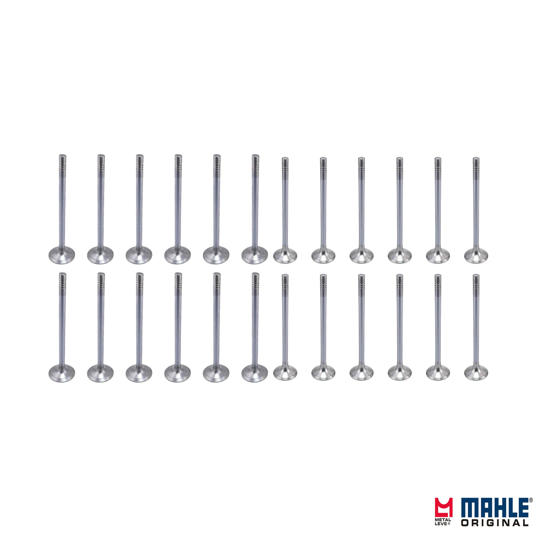 Kit com 12 Válvulas de Admissão e 12 Válvulas de Escape - Mahle Metal Leve - VA0461734 STD / VE0461735 STD