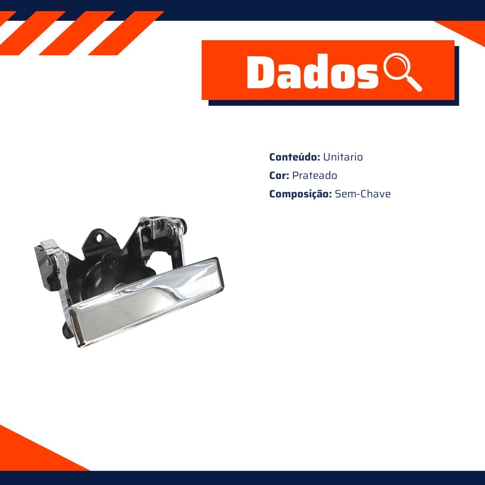 Maçaneta Externa da Tampa da Caçamba para Chevrolet S10 - Universal Automotive - 41257