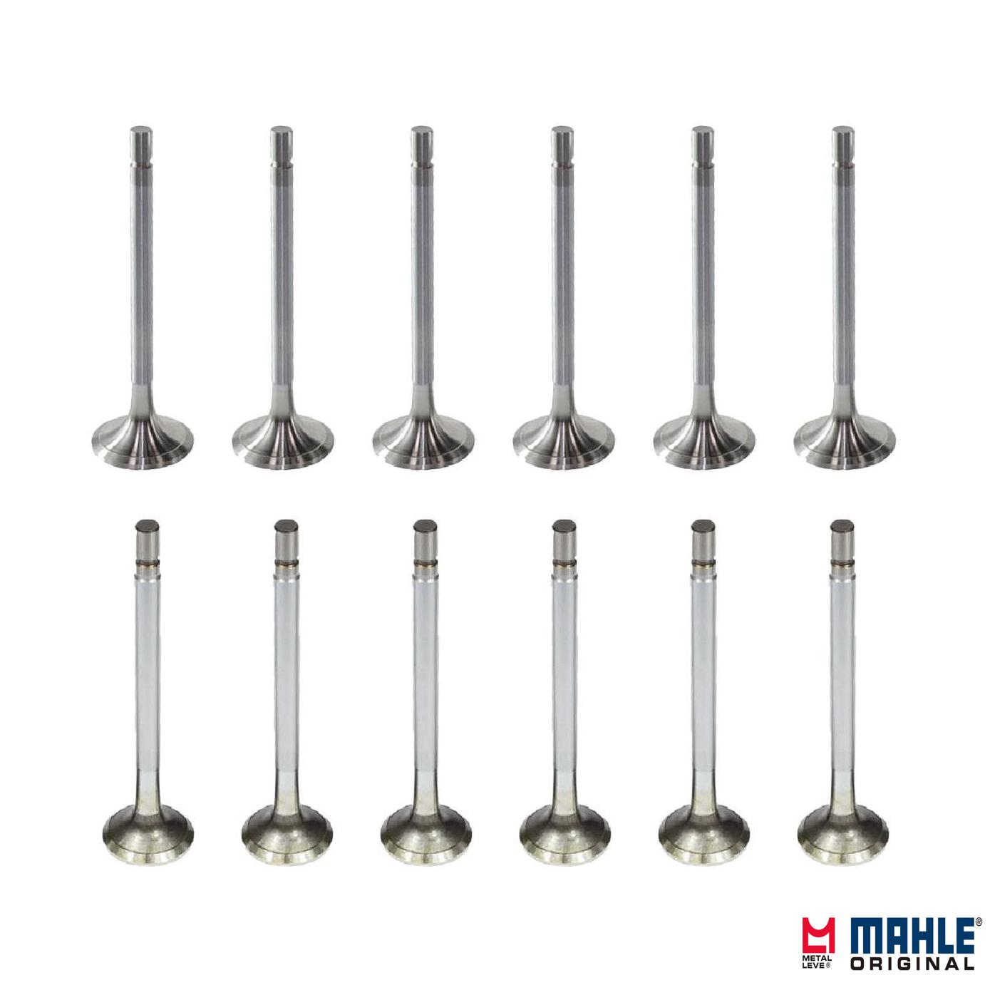 Kit com 6 Válvulas de Admissão e 6 Válvulas de Escape - Mahle Metal Leve - VA0480006 STD / VE0480097 STD