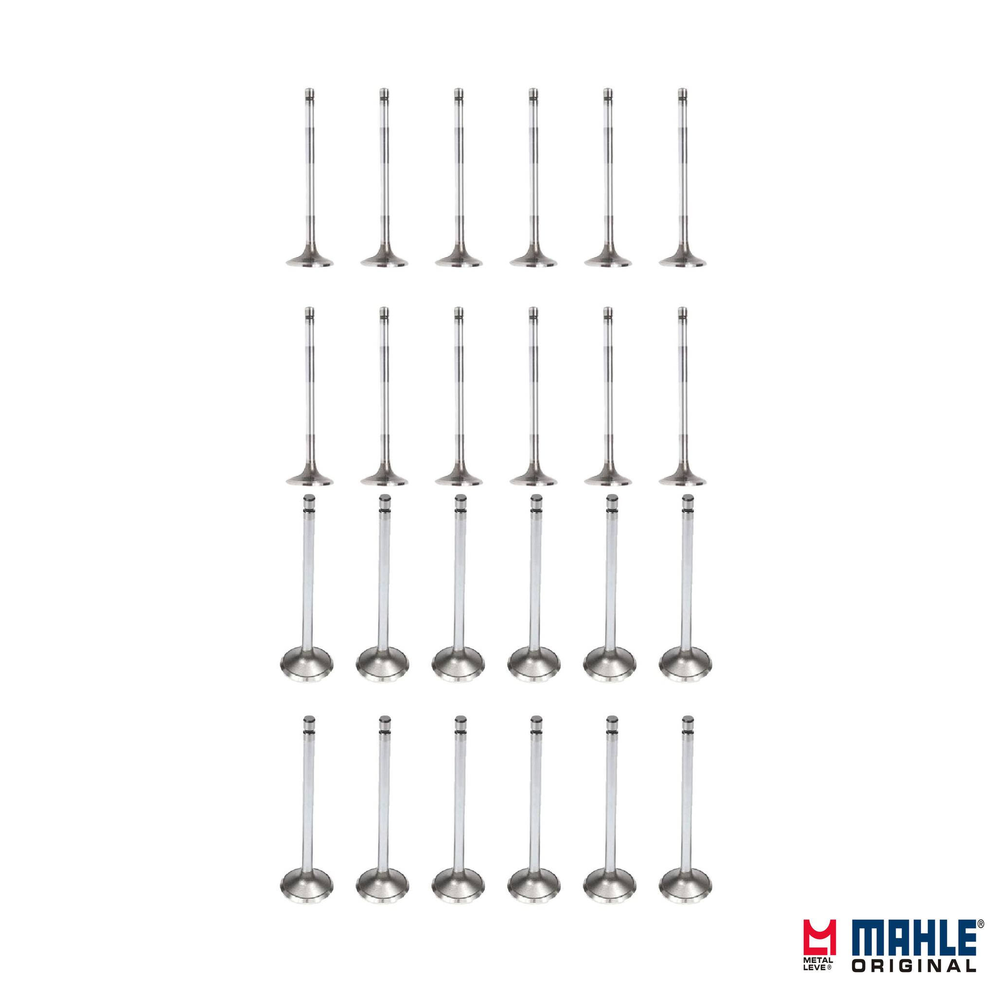 Kit com 12 Válvulas de Admissão e 12 Válvulas de Escape - Mahle Metal Leve - VA0211371 STD / VE0211372 STD