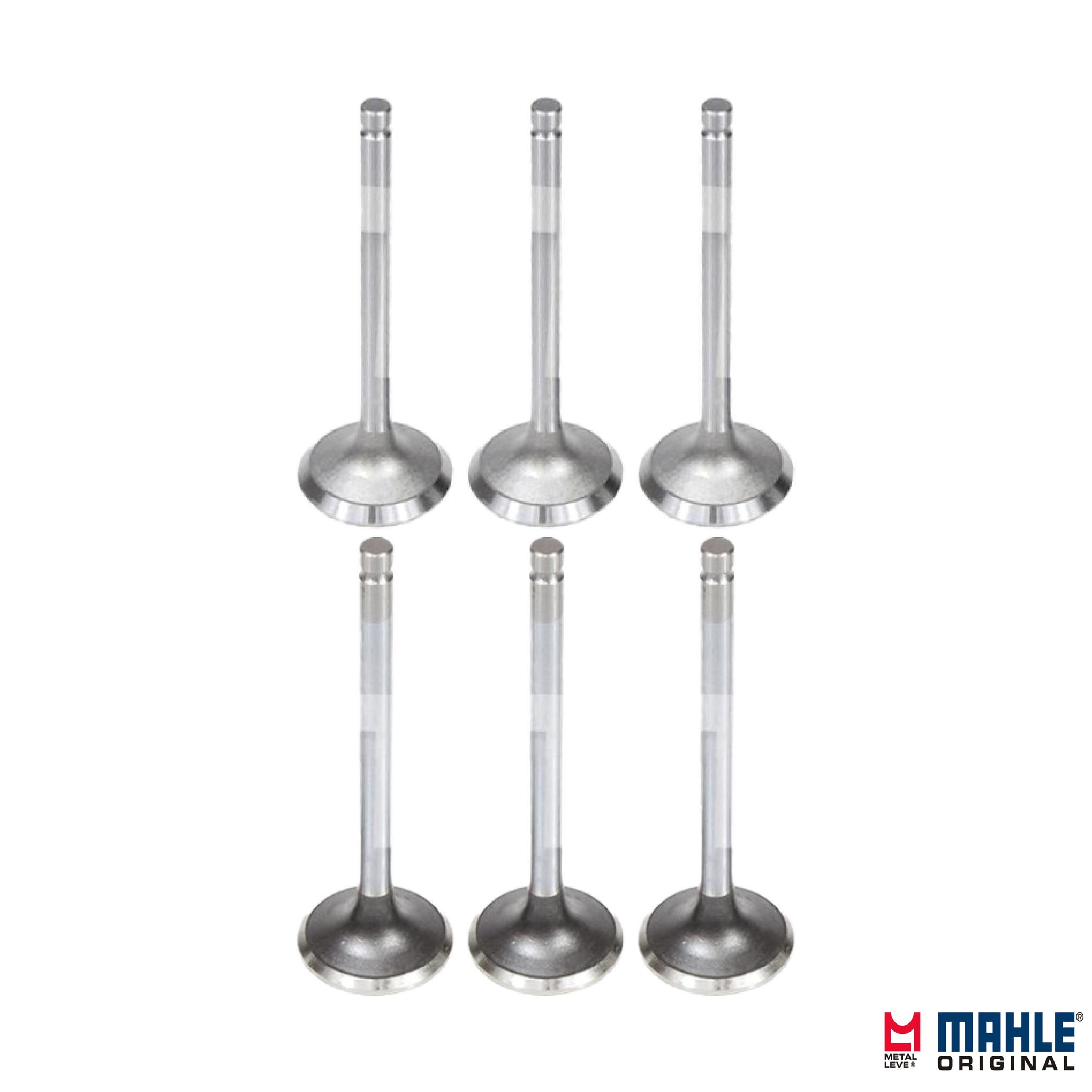 Kit com 3 Válvulas de Admissão e 3 Válvulas de Escape - Mahle Metal Leve - VA0720156 STD / VE0720157 STD