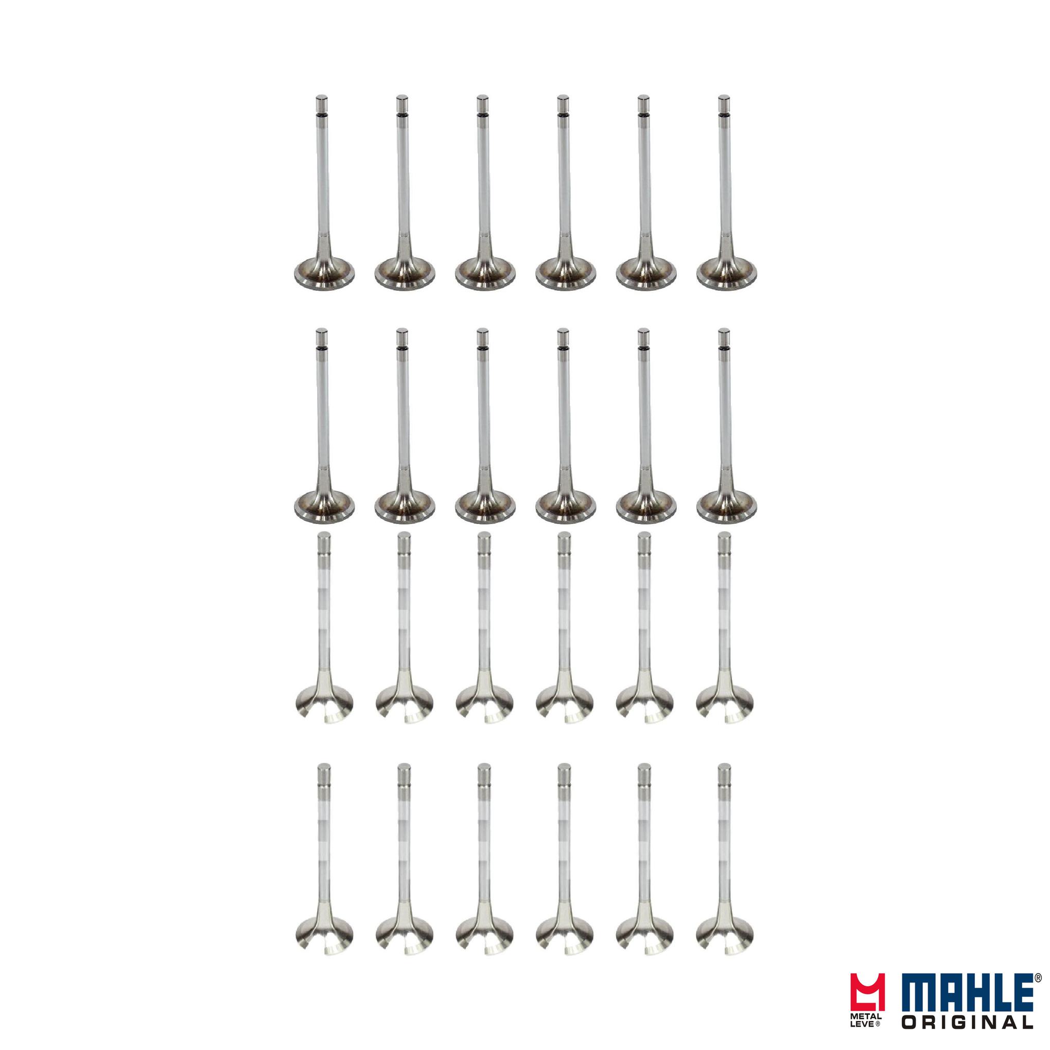 Kit com 12 Válvulas de Admissão e 12 Válvulas de Escape - Mahle Metal Leve - VA0481436 STD / VE0481437 STD