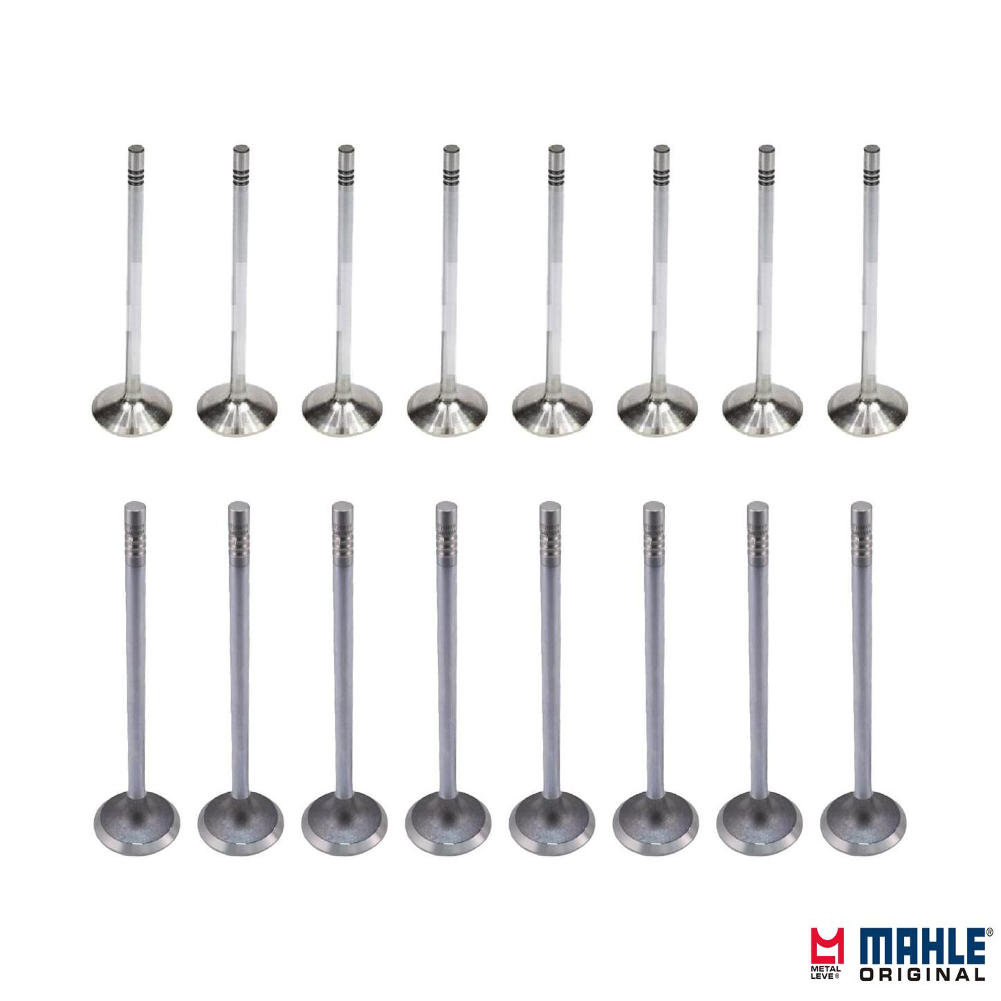 Kit com 8 Válvulas de Admissão e 8 Válvulas de Escape - Mahle Metal Leve - VA0461693 STD / VE0461694 STD