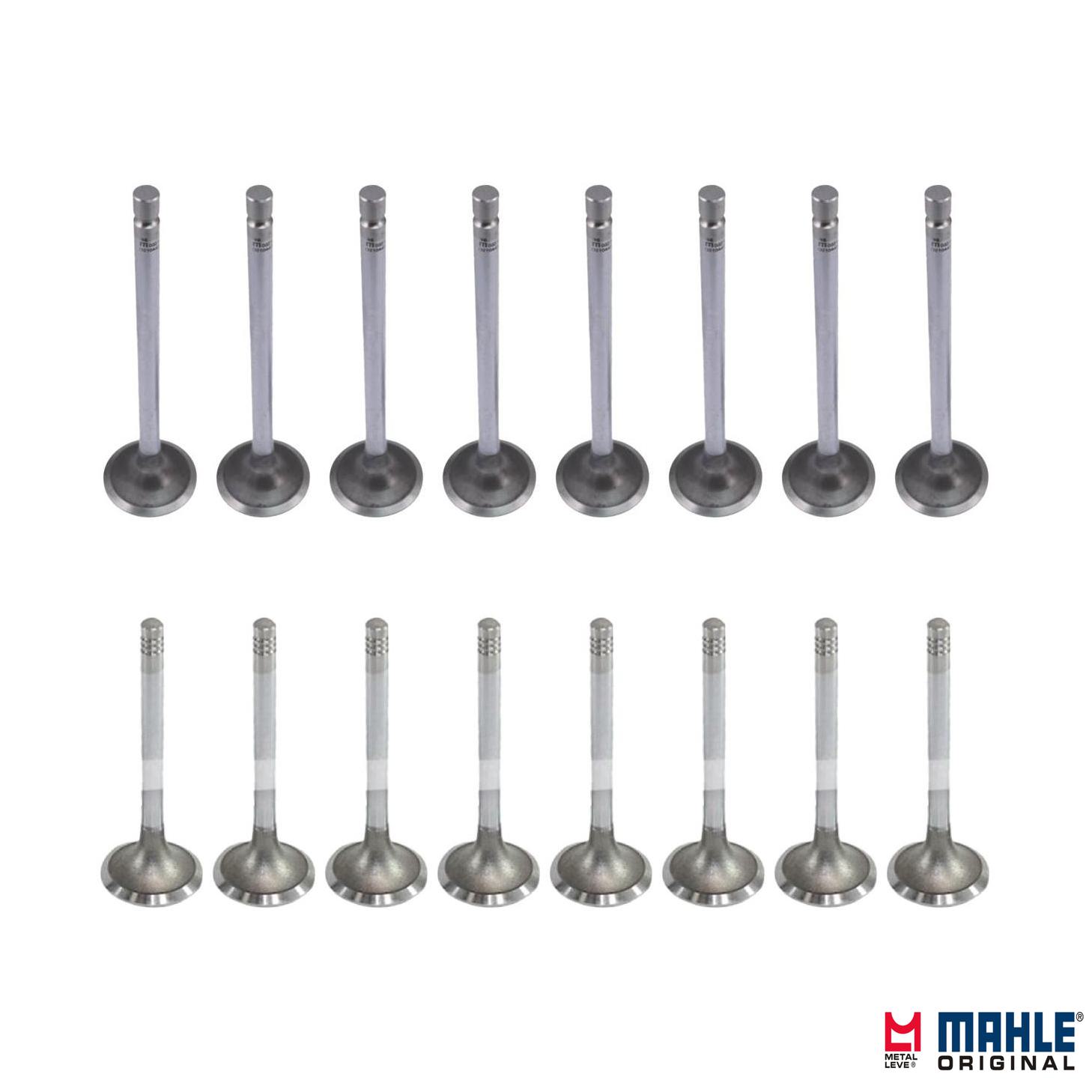 Kit com 8 Válvulas de Admissão e 8 Válvulas de Escape - Mahle Metal Leve - VA0210442 STD / VE0210443 STD