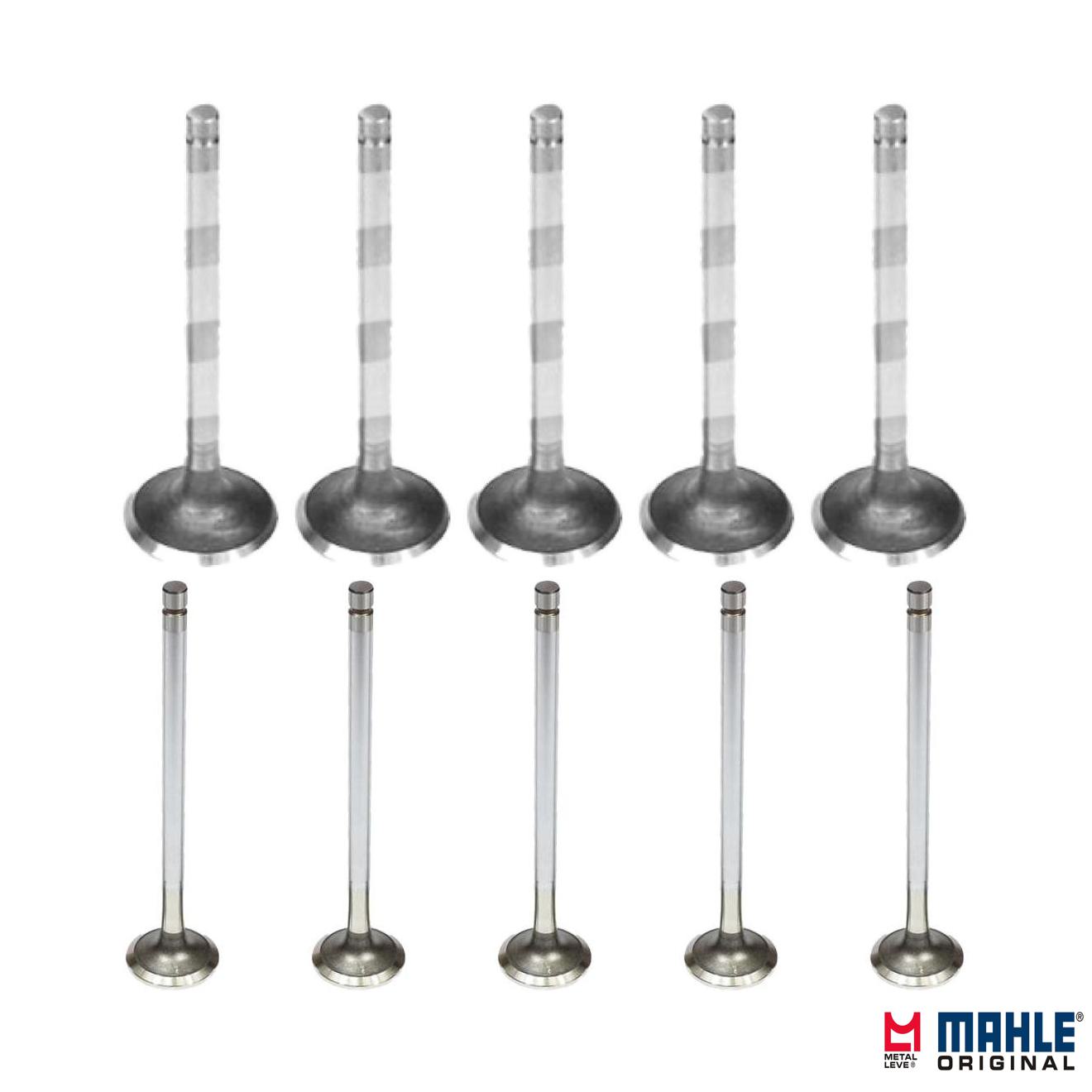 Kit com 5 Válvulas de Admissão e 5 Válvulas de Escape - Mahle Metal Leve - VA0480048 STD / VE0480079 STD