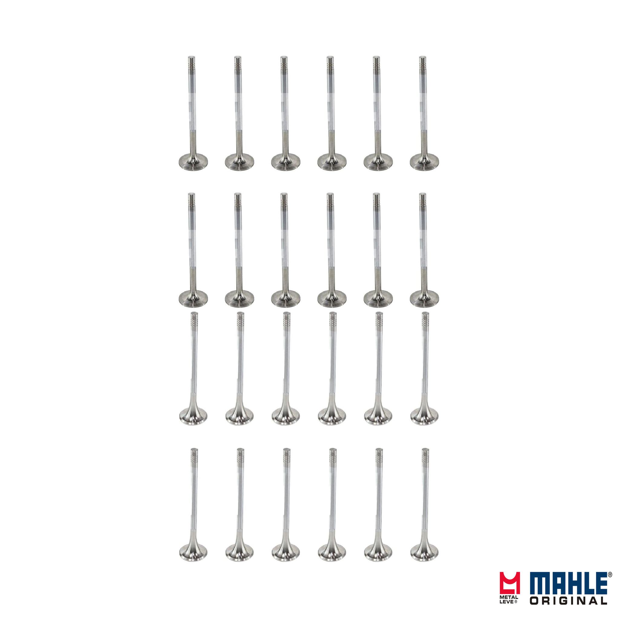 Kit com 12 Válvulas de Admissão e 12 Válvulas de Escape - Mahle Metal Leve - VA0761423 STD / VE0761424 STD