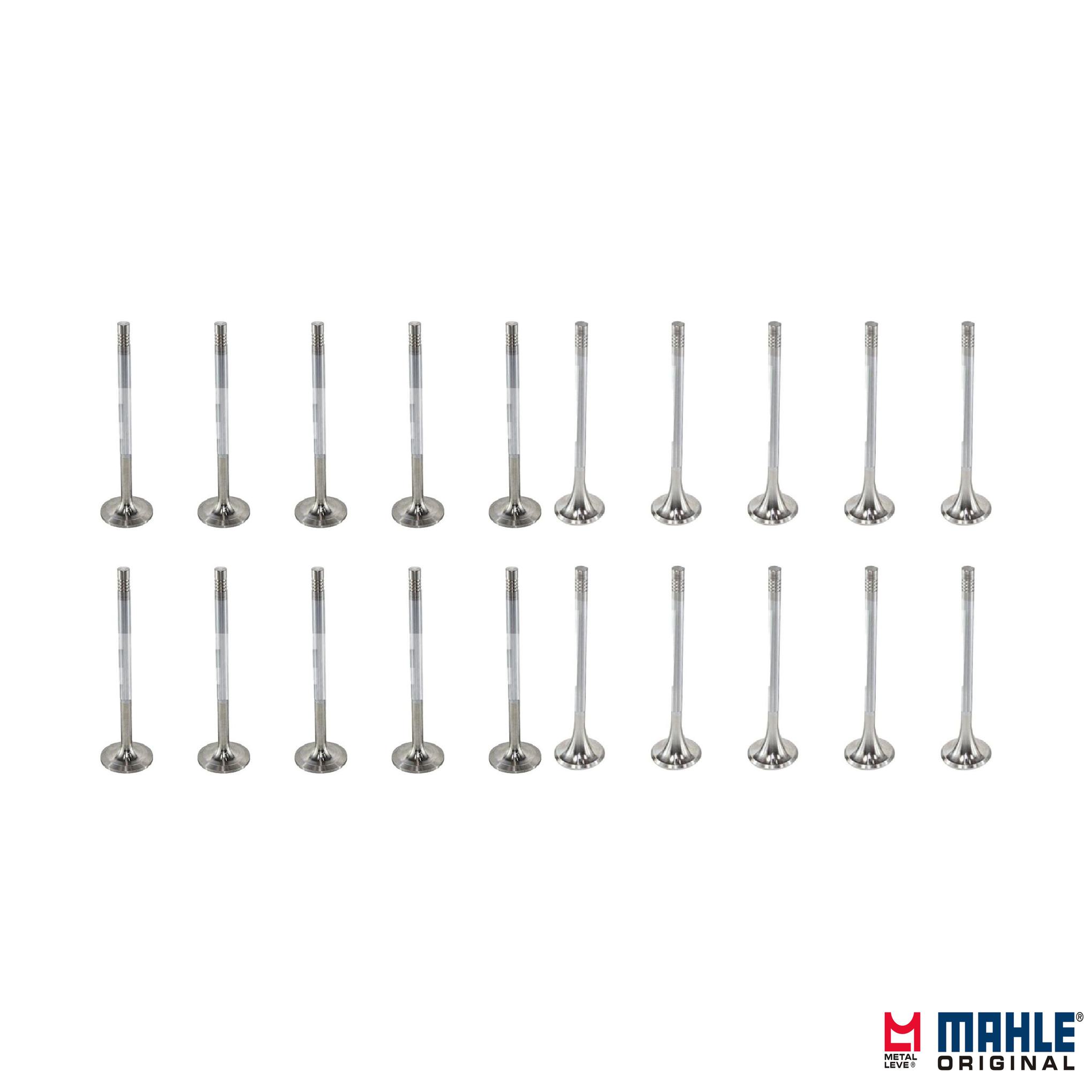 Kit com 10 Válvulas de Admissão e 10 Válvulas de Escape - Mahle Metal Leve - VA0761423 STD / VE0761424 STD