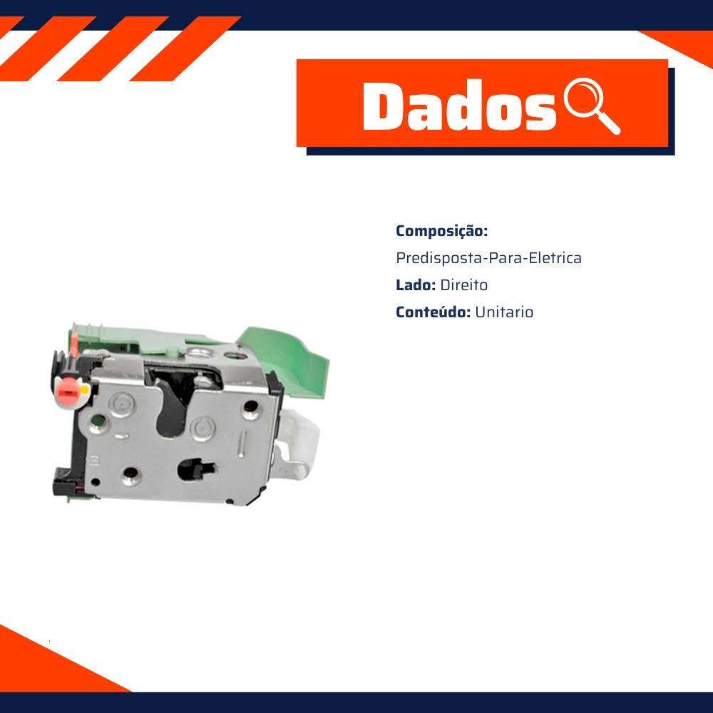 Fechadura da Porta Traseira para Fiat Uno - Universal Automotive - 70496
