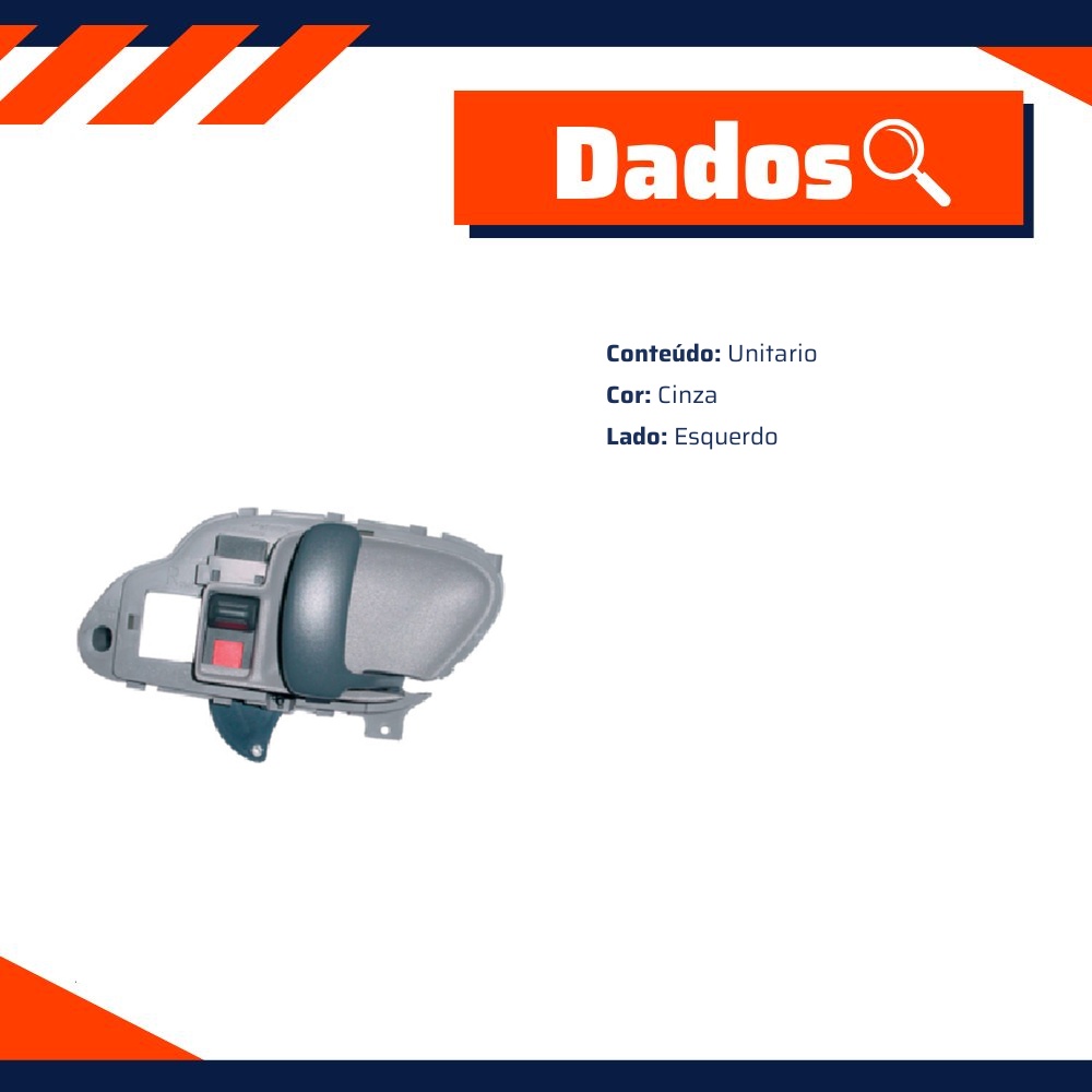 Maçaneta Interna da Porta Dianteira e Traseira para Chevrolet Grand Blazer e Silverado - Universal Automotive - 40661
