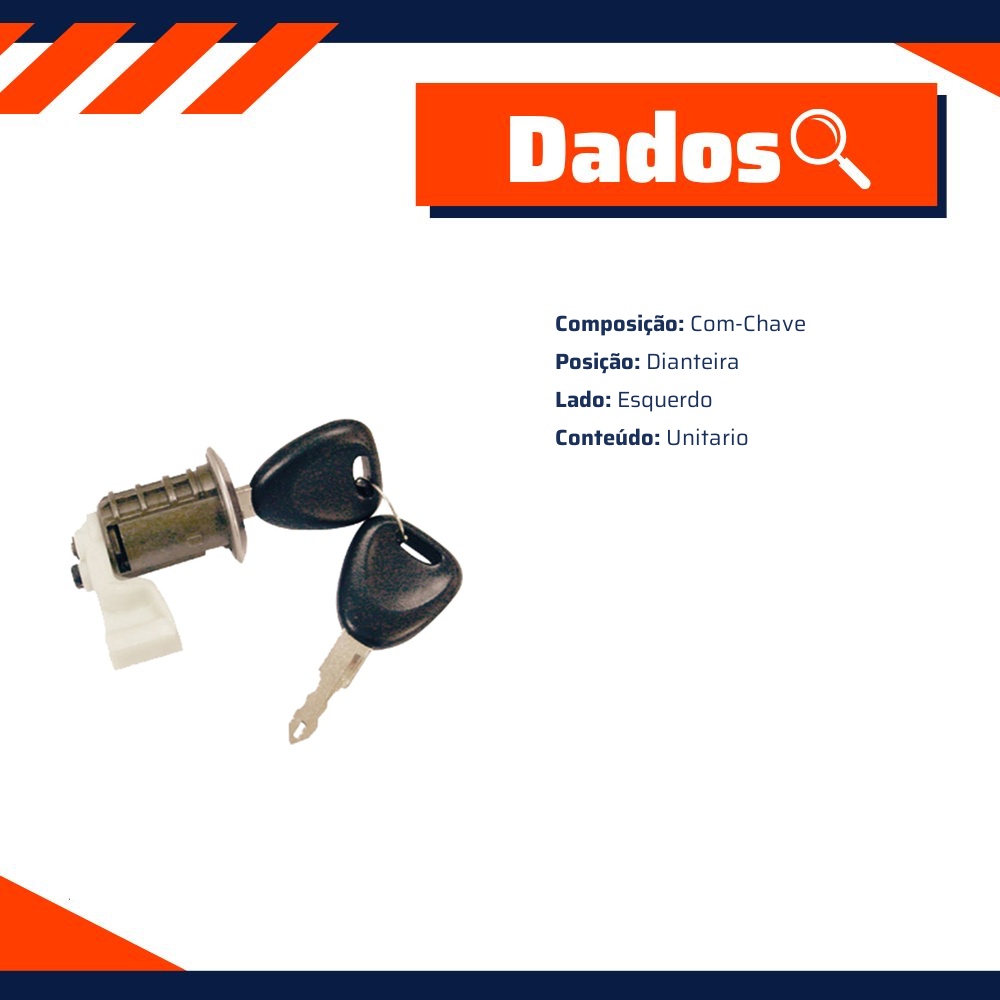 Cilindro da Porta para Renault CLIO - Universal Automotive - 11609