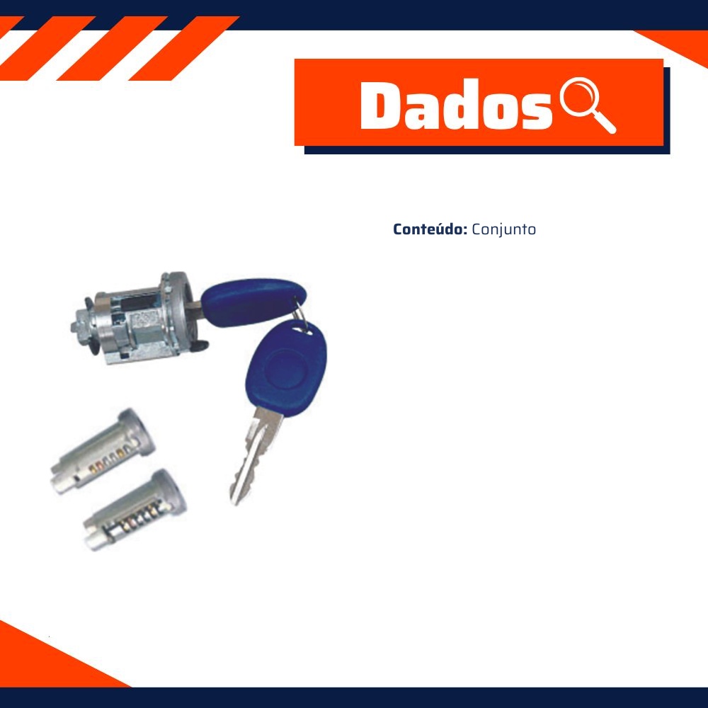 Conjunto de Cilindros Com Chave - Universal - 70308