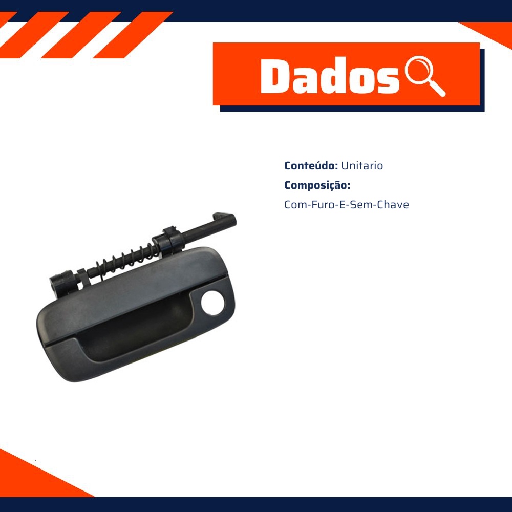 Maçaneta Externa do Porta-Malas e Caçamba para Peugeot Hoggar e Partner - Universal Automotive - 16206