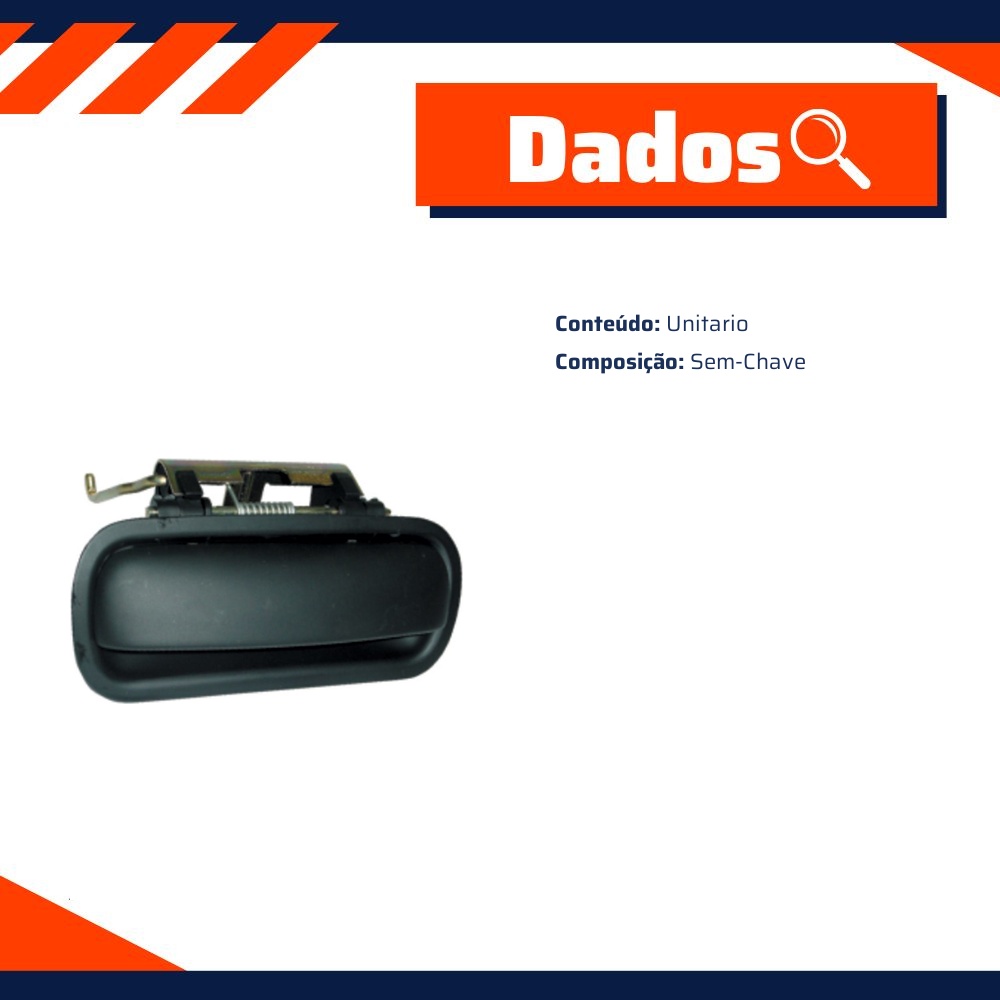 Maçaneta Externa da Tampa da Caçamba para Volkswagen Saveiro - Universal Automotive - 20345