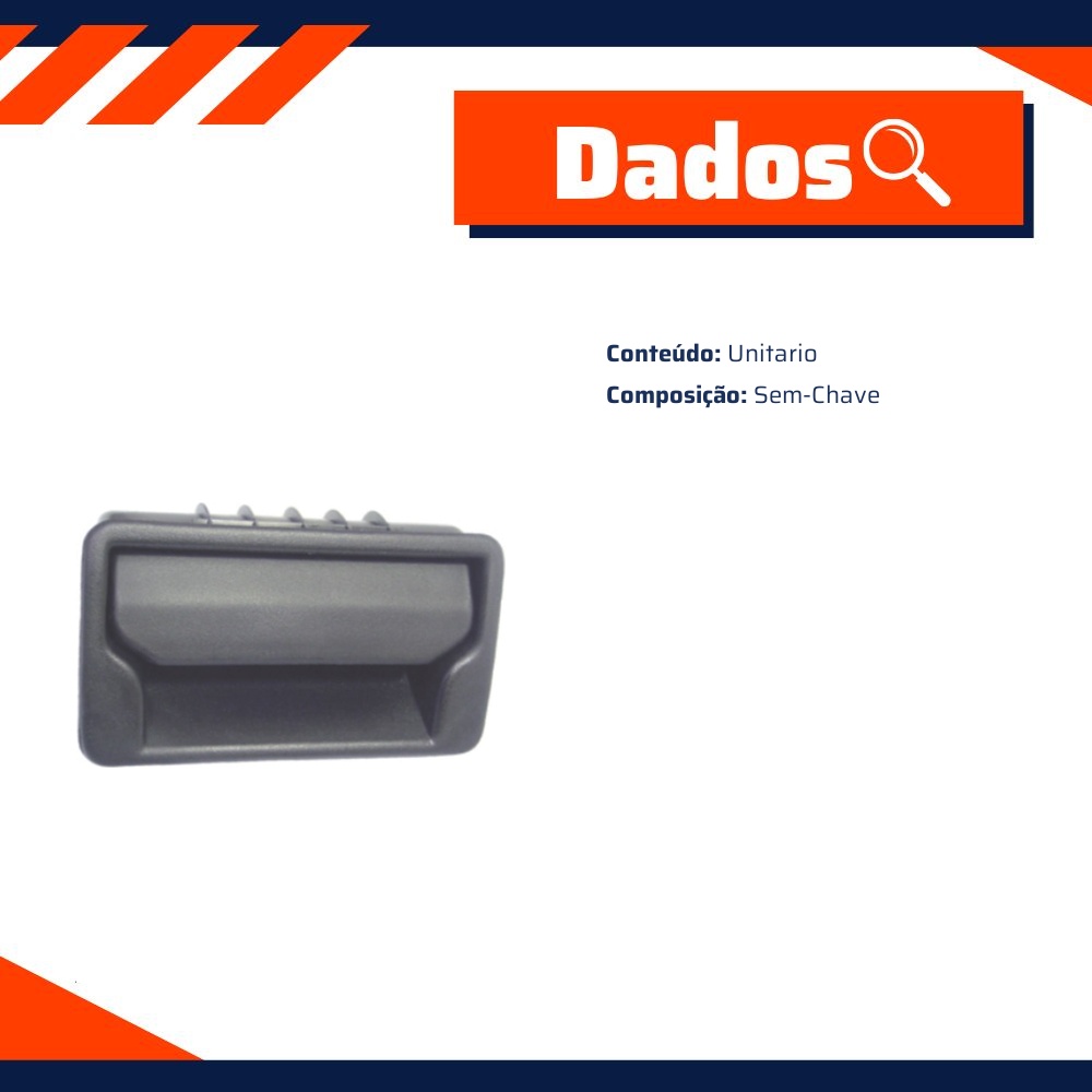Maçaneta Externa da Tampa da Caçamba para Fiat Strada - Universal Automotive - 70101